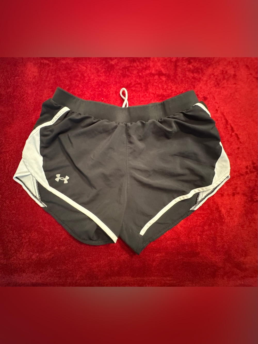 Under Armour Black Women's Running Shorts with White Trim